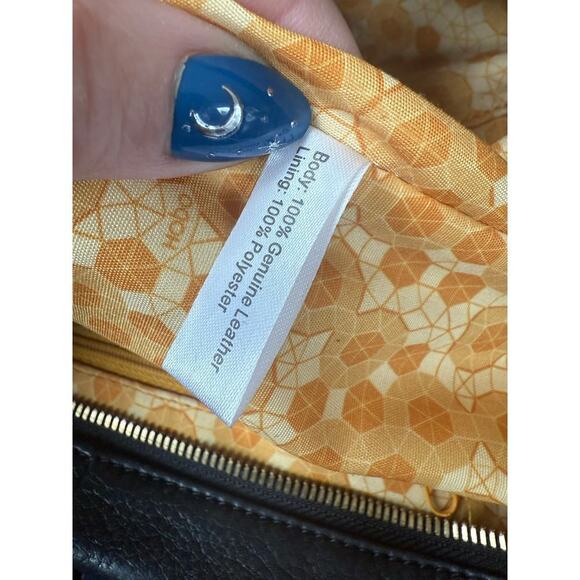 Hobo black expand zip shoulder crossbody purse bag med size - Picture 3 of 8